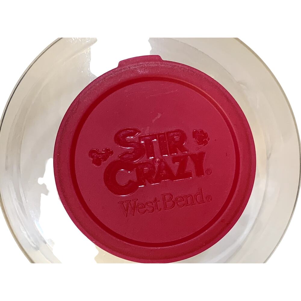 Stir Crazy West Bend Popcorn Dome Cover and Red Lid Model 82505 PART
